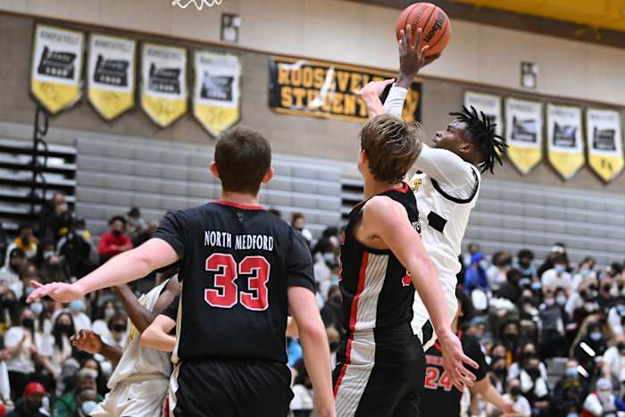 Roosevelt North Medford boys basketball Leon Neuschwander 51